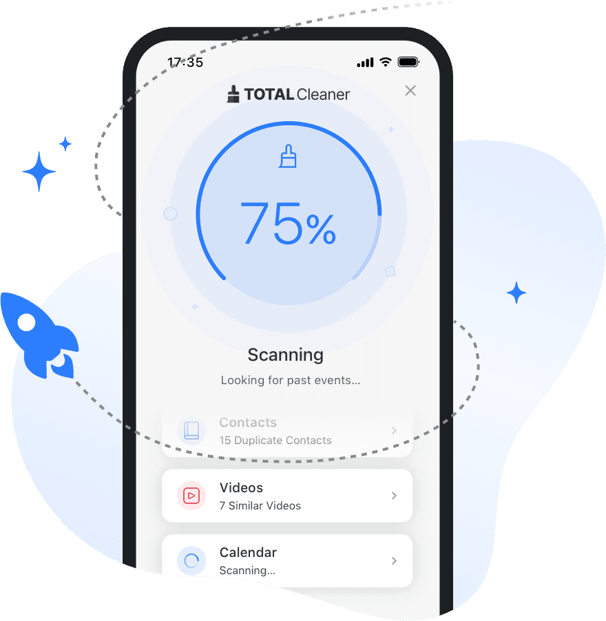 Total&nbsp;Cleaner showing on mobile device